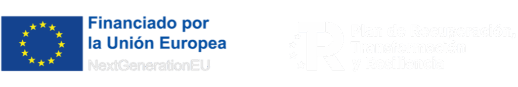 Logotipo de Financiado por la Unión Europea y Logotipo de Plan de Recuperación Transformación y Resiliencia